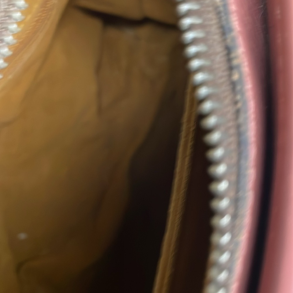 PATRICIA NASH PARIS tooled OLD ROSE SATCHEL. Note- scuff marks on bottom and ink - Picture 2 of 12